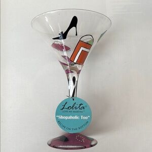 Lolita Shopaholic Too Martini Glass with Recipe Design